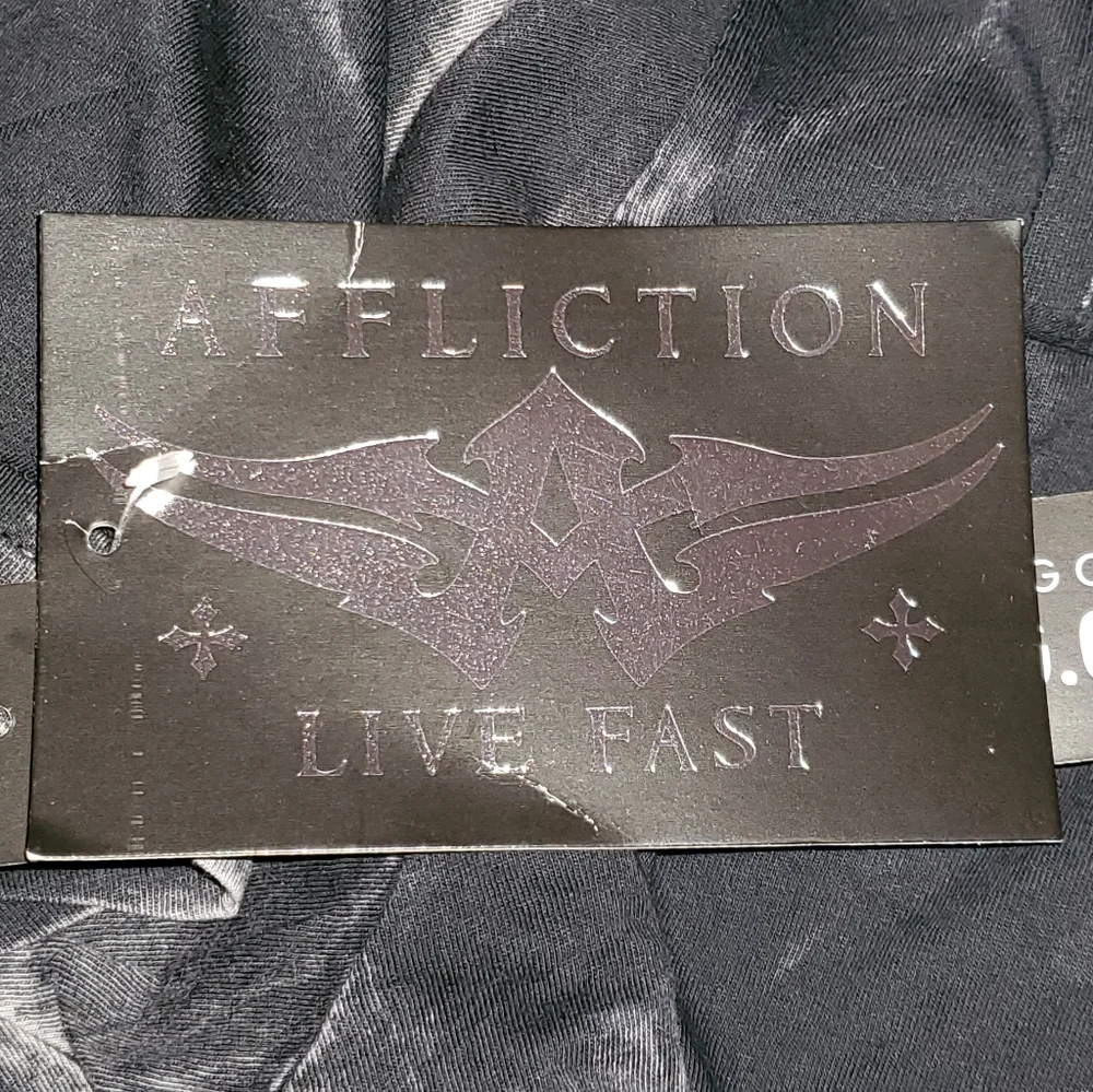 Affliction 100% Cotton Studded T-shirt 2XL, NWT - Picture 5 of 8